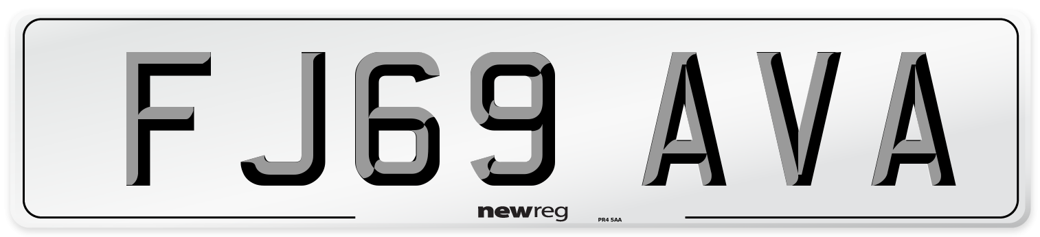 FJ69 AVA Number Plate from New Reg